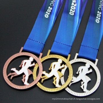 Pas de commande minimum Concevez votre propre souvenir Médaille de finisseur de marathon sportif sur mesure